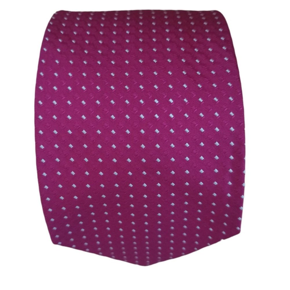 PAUL SMITH Pink Polka Dot Silk Tie ITALY 60"/ 3.3" EC